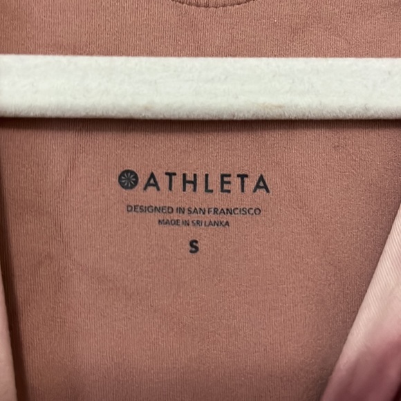 Athleta Pink Tie-Dye Cropped Racerback Tank. Women’s S. Built in Bra. - Picture 2 of 4